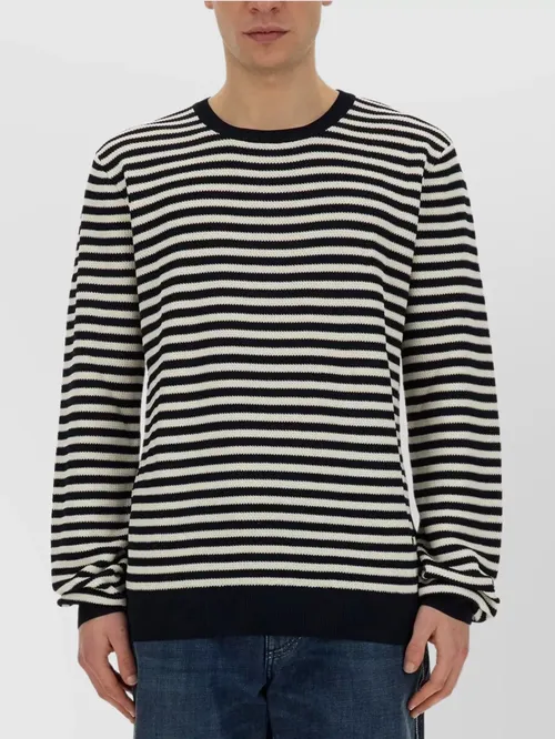 Dolce&Gabbana - striped pattern crew neck sweater
