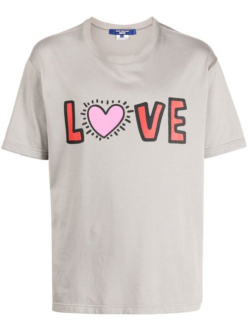 Graphic-print cotton T-shirt - Grey