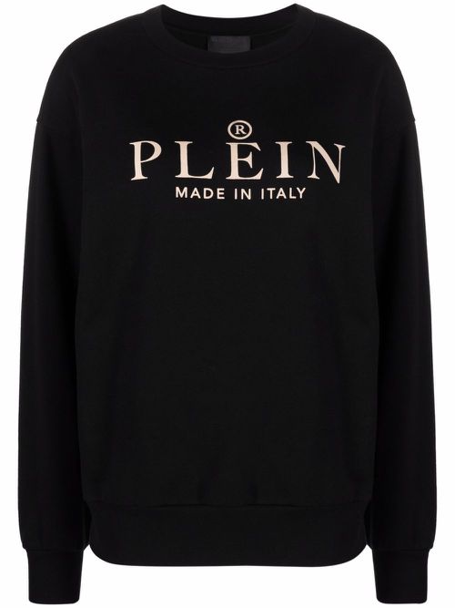 Iconic Plein long-sleeve sweatshirt - Black