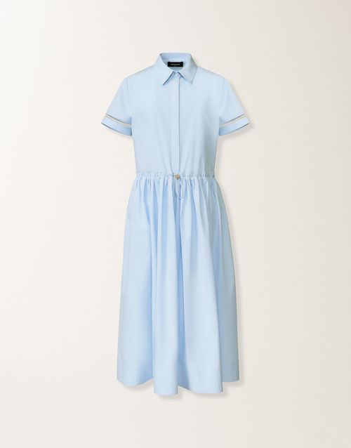 Sky blue poplin polo dress