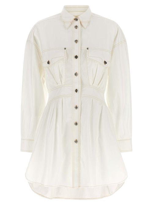 Cotton Poplin Shirt Dress — White