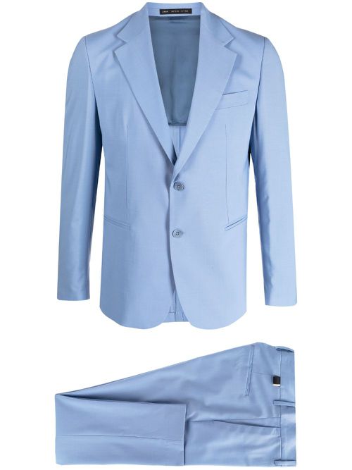 Notched-lapels single-breasted suit - Blue