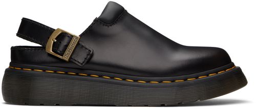 Dr. Martens Black Laketen Slingback Platform Mules