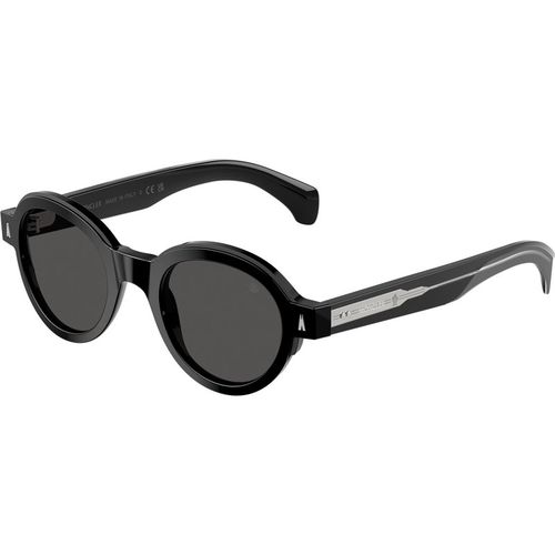 Moncler Unisex Moncler ME6003 RONDOSA 300187 Gafas de sol Acetato Negro Gris Redonda Norma
