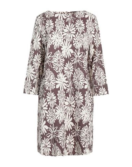 Liviana Conti Woman Mini dress Chocolate brown Size 4 Viscose, Polyamide, Elastane