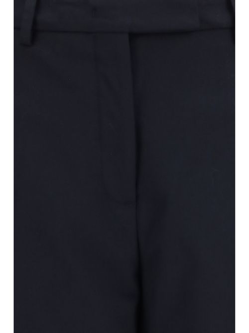 Straight-Leg Wool-Blend Trousers — Navy