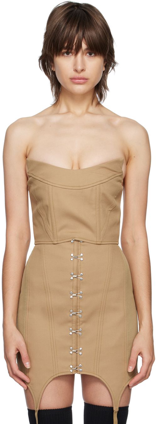Khaki Convex Bustier