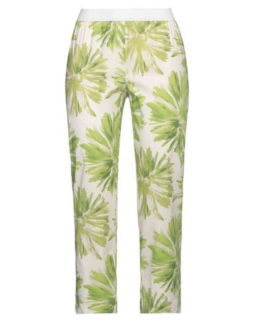 Liviana Conti Woman Pants Lime green Size 10 Cotton, Elastane