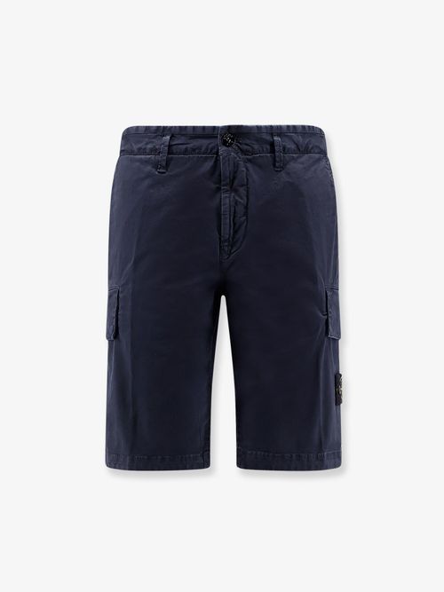 Organic Cotton Stretch Cargo Shorts — Blue
