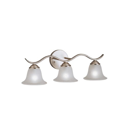 Dover 3-Light Bathroom Vanity Light in Brushed Nicke
