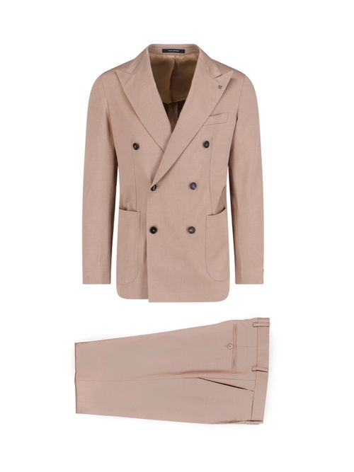 Men's Tailored Wool-Cotton Dress with Stretch Blend