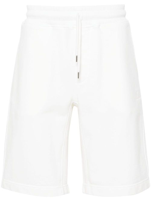 Logo-embroidered cotton track shorts - White