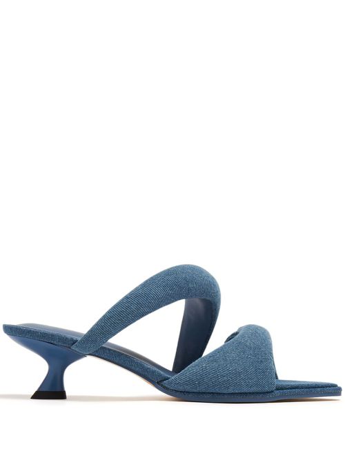 Padded denim sandals - Blue