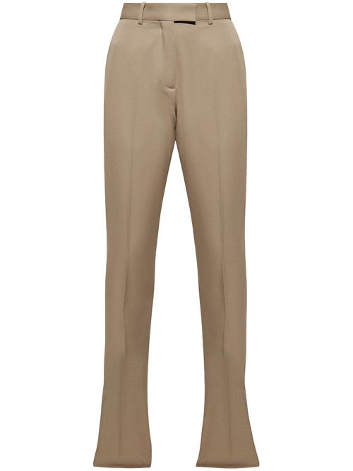 Virgin-wool tailored trousers - Neutrals