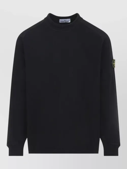 Stone Island - cotton sweatshirt double collar raglan sleeve