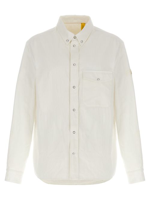 Quilted Nylon Overshirt — White