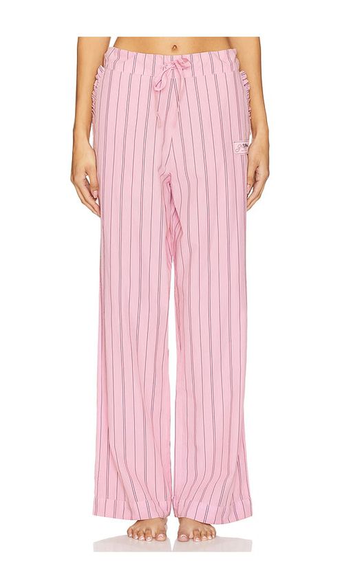 Ganni Stripe Cotton Pyjamas Pants in Pink. - 38 also