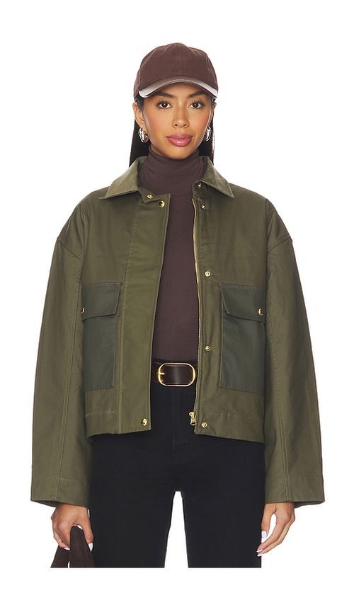 Rag & Bone Nonie 2-1 Cotton Jacket in Olive. S. Also in