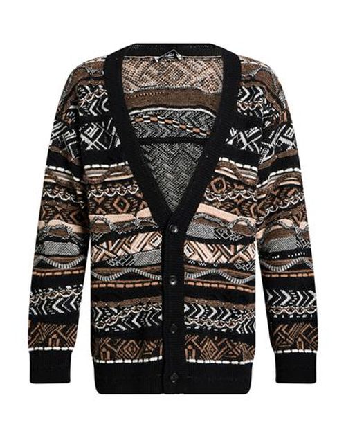 Man Cardigan Black Size 36 Polyamide, Alpaca wool, Polyacrylic, Synthetic fibers, Wool