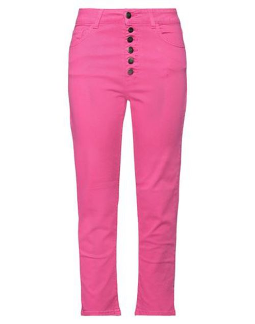 Woman Pants Fuchsia Size 26 Cotton, Elastane