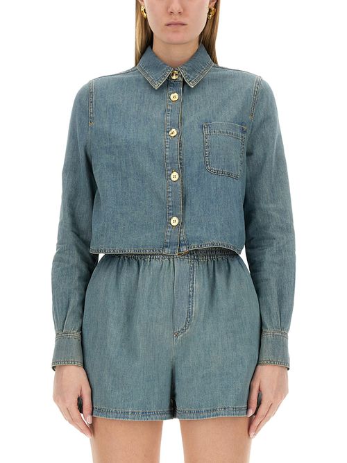 모스키노 여성 denim shirt