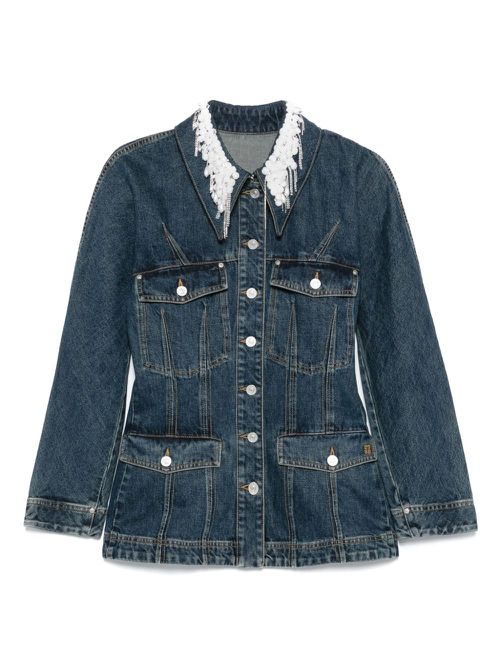 Givenchy crystals and pearls embellished jacket - Blue
