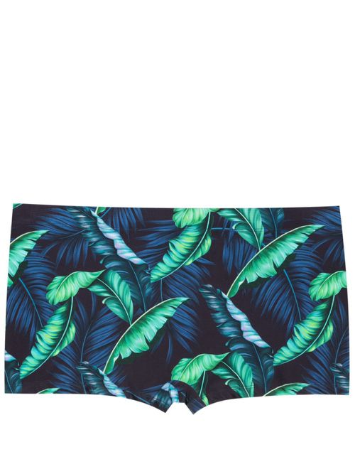 Tijuca leaf-print swimming trunks - Blue
