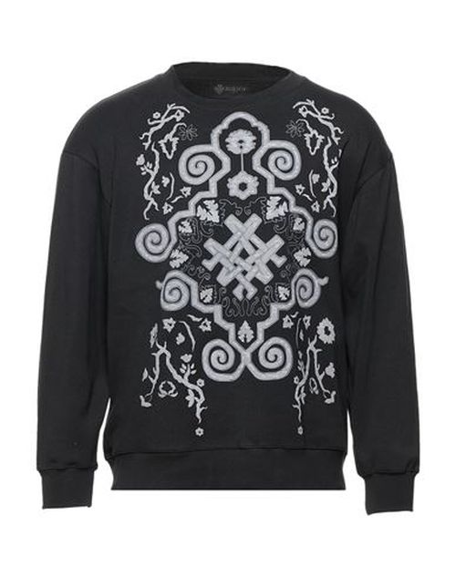 Man Sweatshirt Black Size M Cotton, Elastane