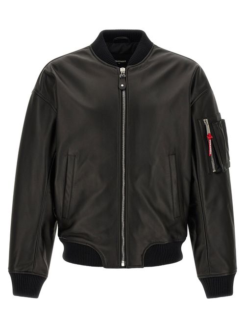 Leather Bomber Jacket