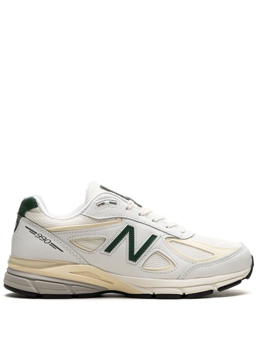 X Teddy Santis 990V4 Made In USA "White Green" sneakers