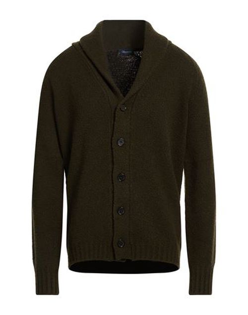 Man Cardigan Dark green Size 40 Merino Wool