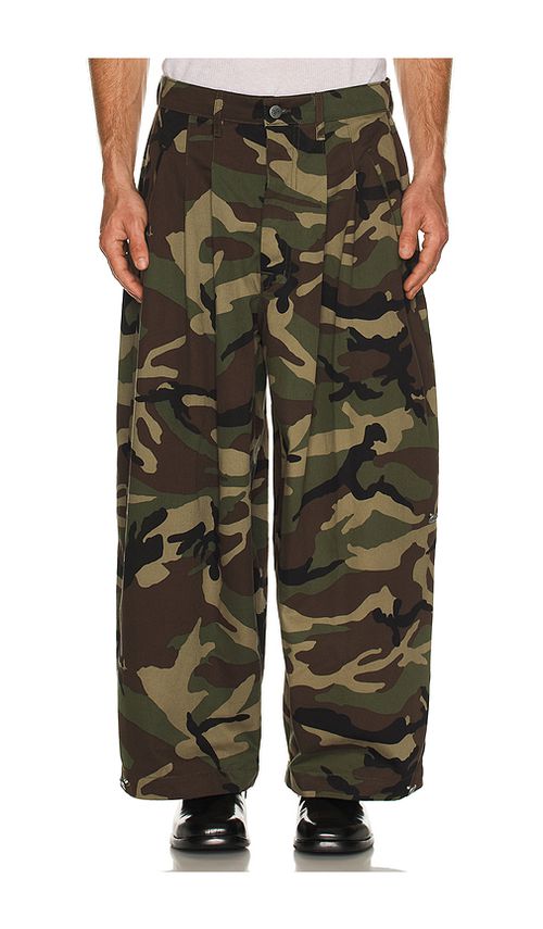 Art Community Triptych Japanese Wide Leg Pant in Camo. XL/1X also in L