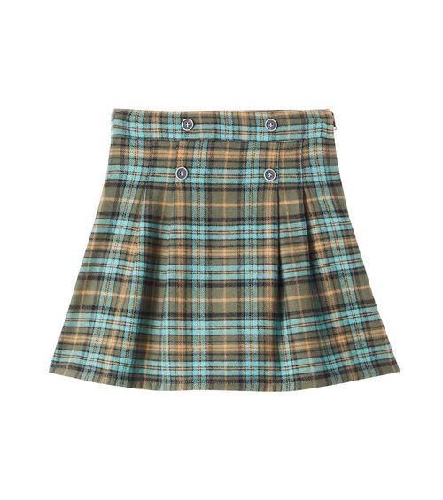 Seraphina plaid cotton tweed skirt