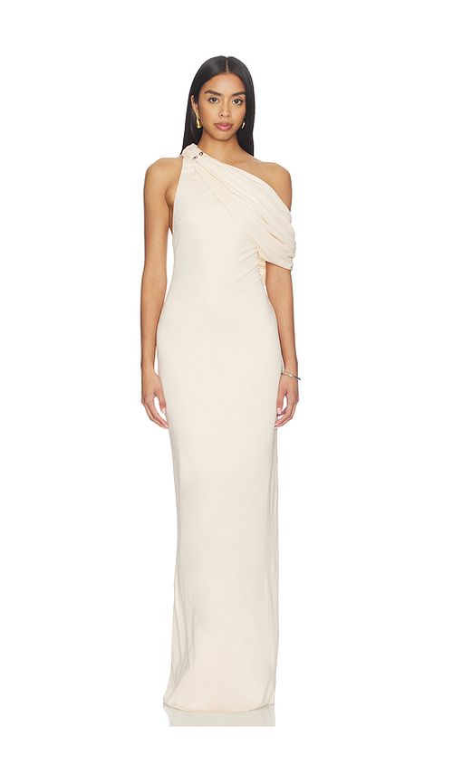 MISHA The Camden Dry Jersey Dress in Ivory. - L also in M, S