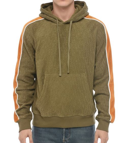 Green Textured Hoodie