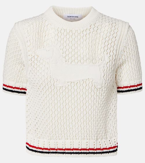 Jacquard cotton sweater