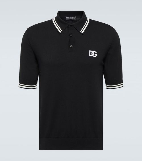 Logo cotton piqué polo shirt