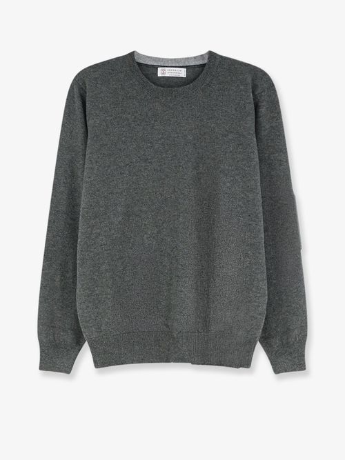 Cashmere Crewneck Sweater — Gray