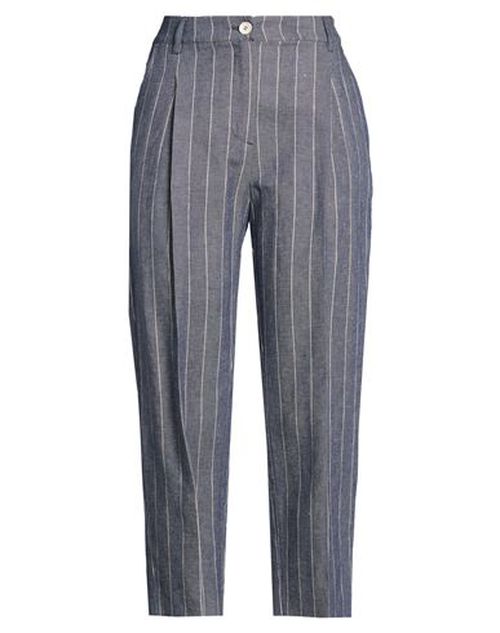 Woman Pants Grey Size 4 Cotton, Linen