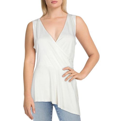 Womens Ruched V-Neck Blouse