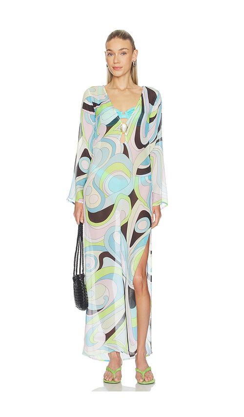 Cin Cin Hotline Moonstone Maxi Dress in Blue,Green. M. Also in