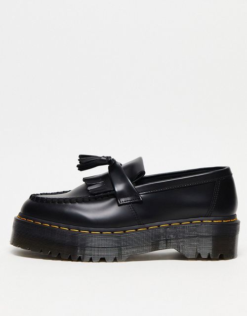 Adrian quad loafers in black smooth leather
