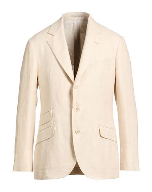 Man Blazer Ivory Size 36 Linen, Wool, Silk