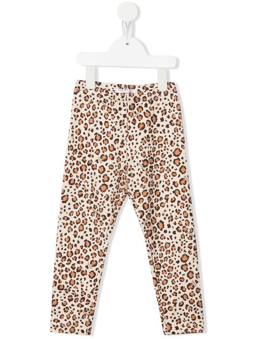 Animal print casual trousers - Brown