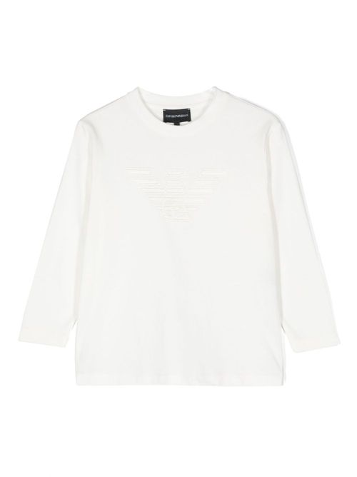 Logo-embroidered cotton T-shirt - White