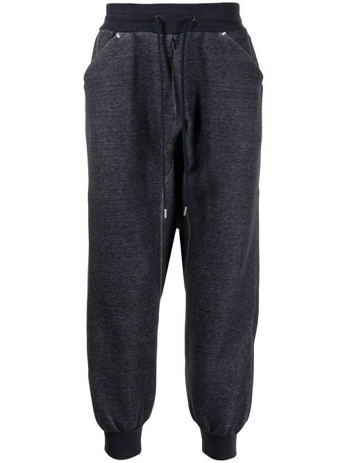 Drawstring-waist trousers - Blue