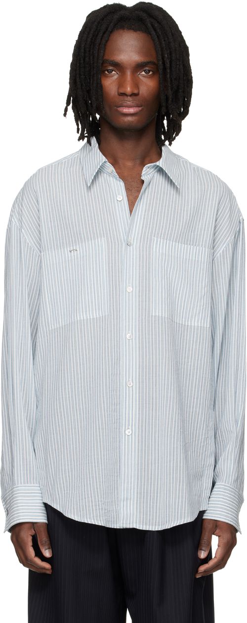 Blue Stripe Back Logo Shirt