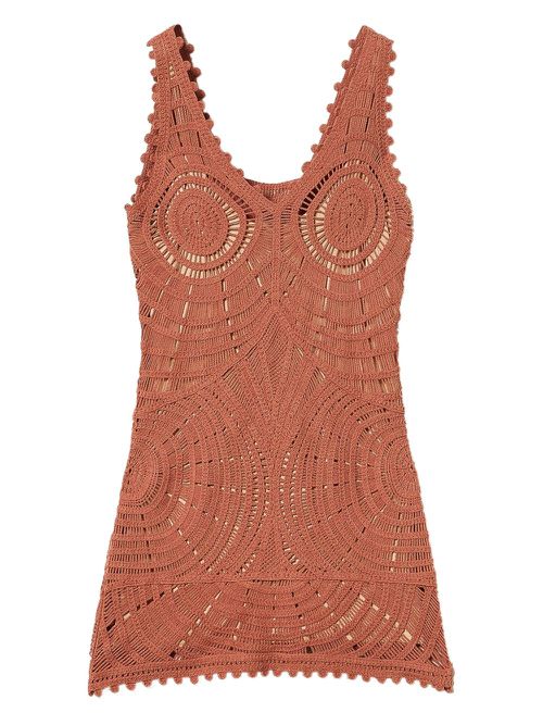 TWINSET crochet-knit dress - Brown