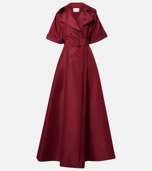 Belted silk gown