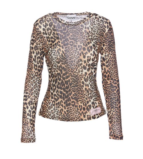 Printed Marl Longsleeves Top